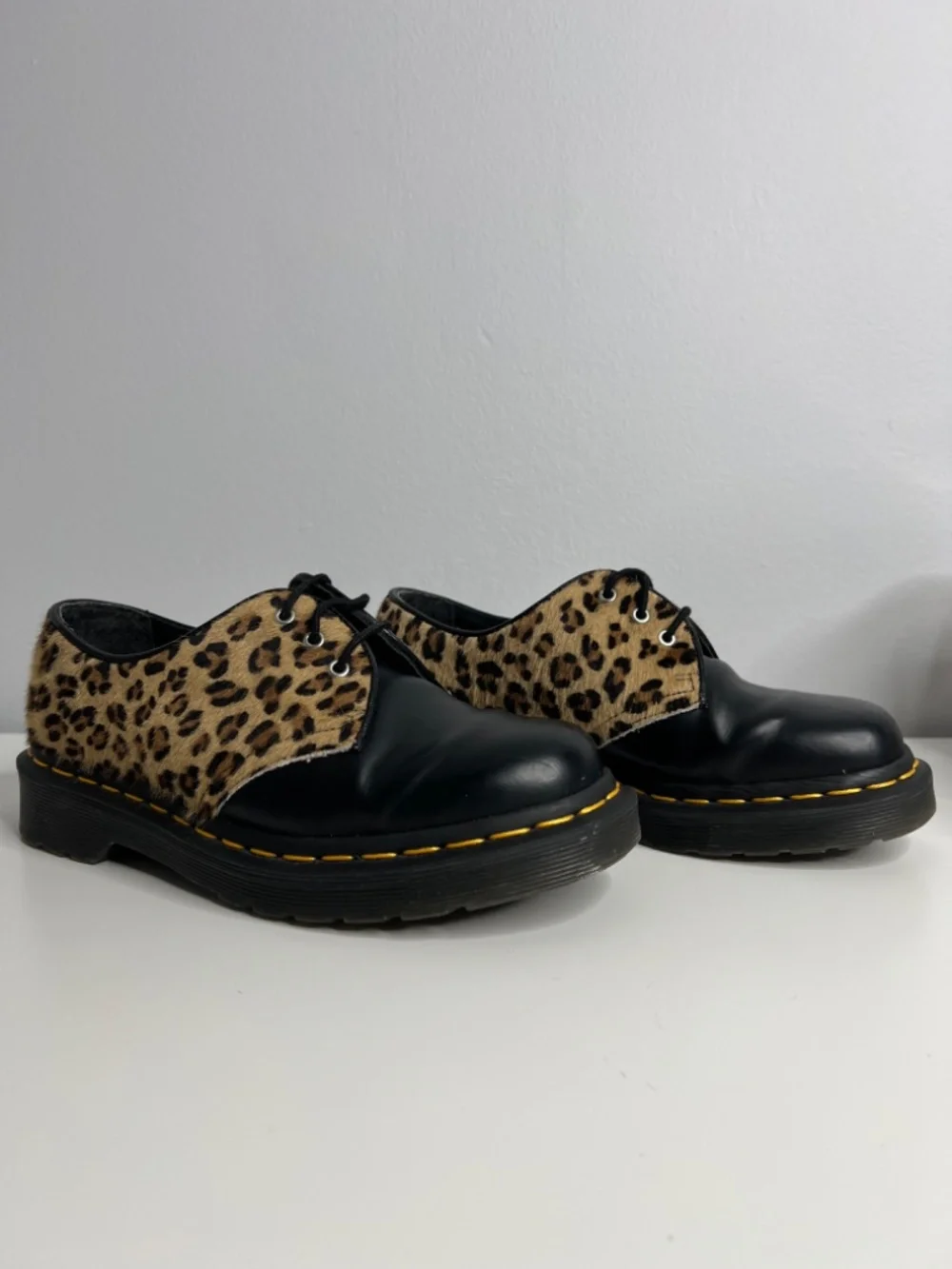 Dr. Martens 1461 Leopard Hair-On Leather Oxford Shoes US 6 EU 37 Rare